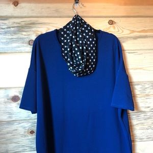 LulaRoe Irma & polka dot scarf